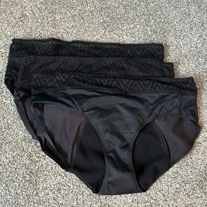 x3 Pairs: Thinx XL Hiphugger Period Underwear